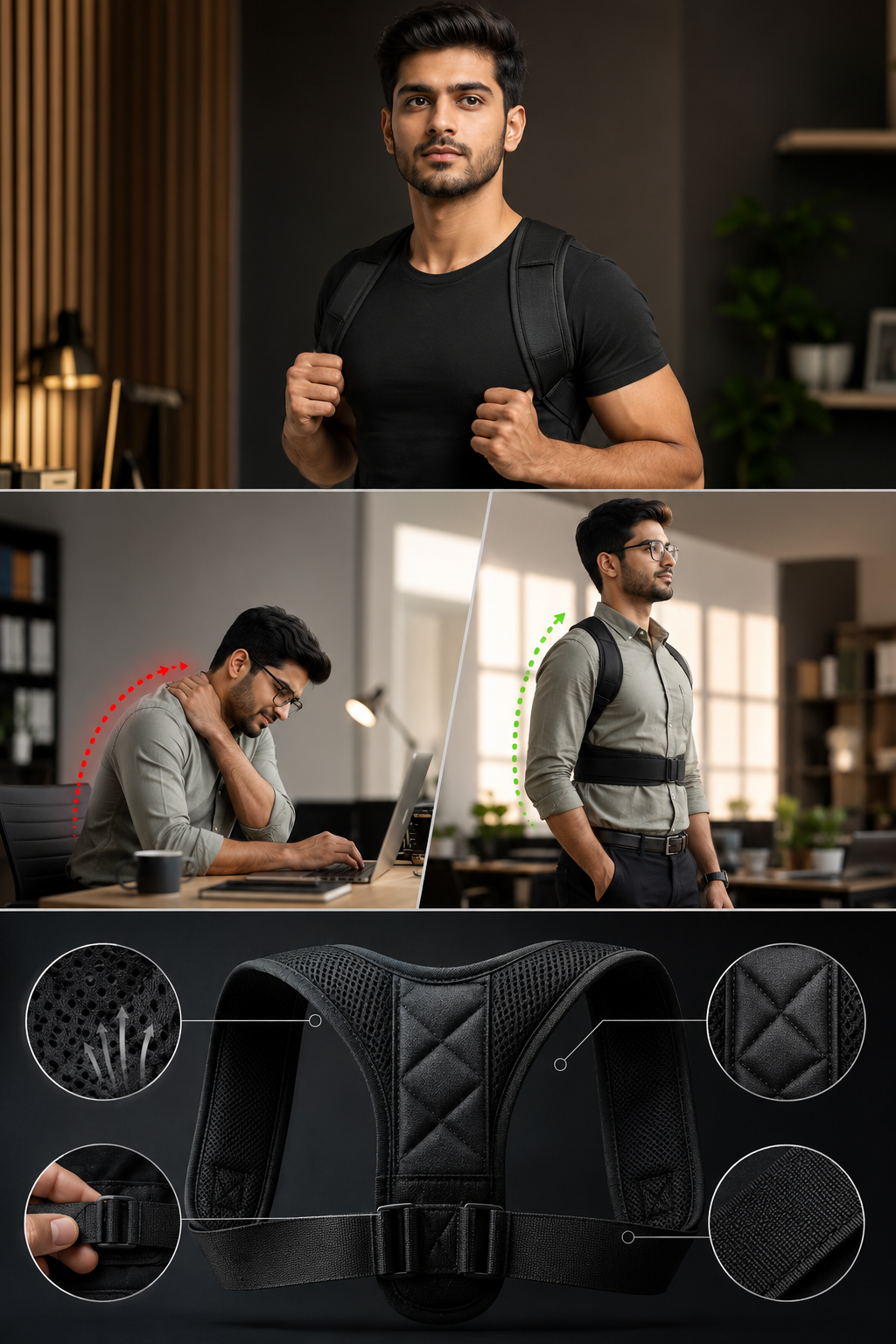 VelmoraX Unisex Posture Corrector Belt